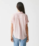 Bailey Gauze Button Down Shirt - Rose by Michael Stars — view 4