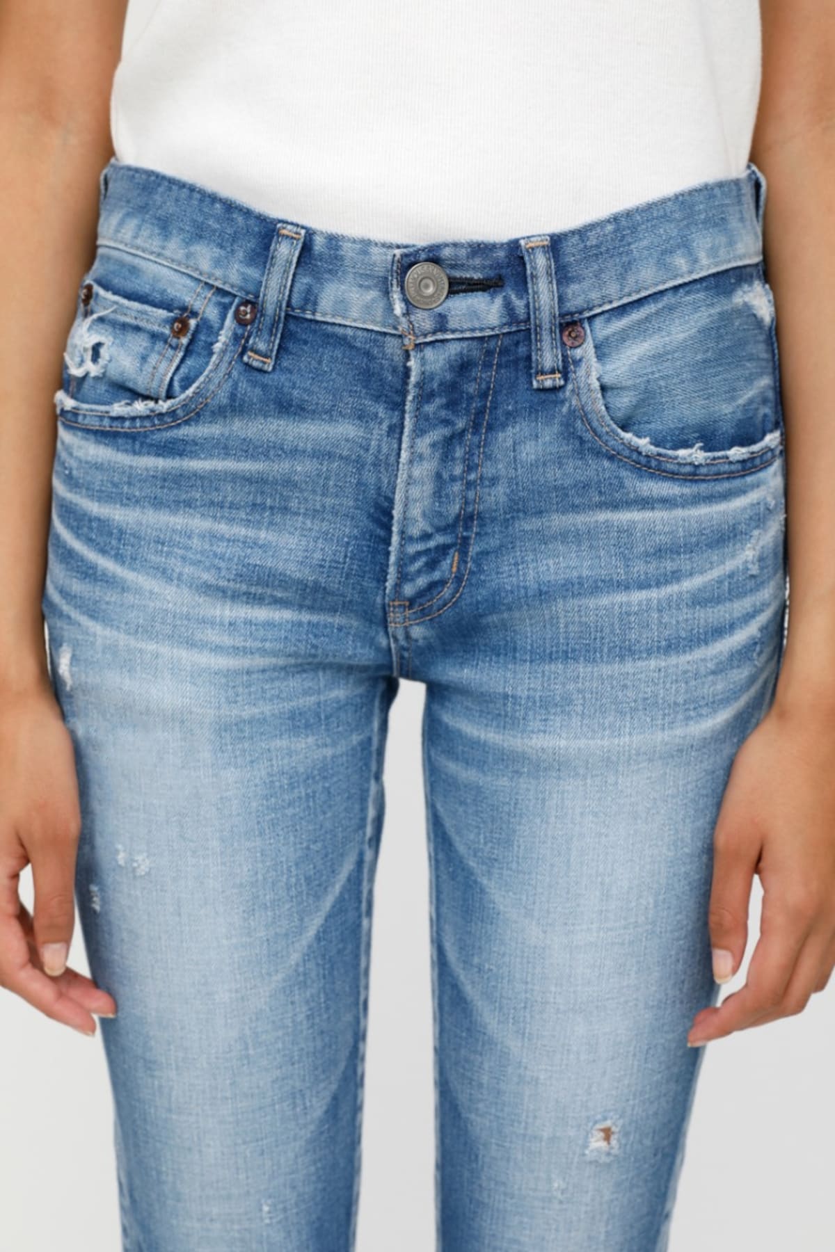 MV Diana Skinny Jeans - Light Blue by Moussy — view 7