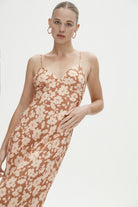 Dina Dress - Mocha Floral by Ownley — alternate view