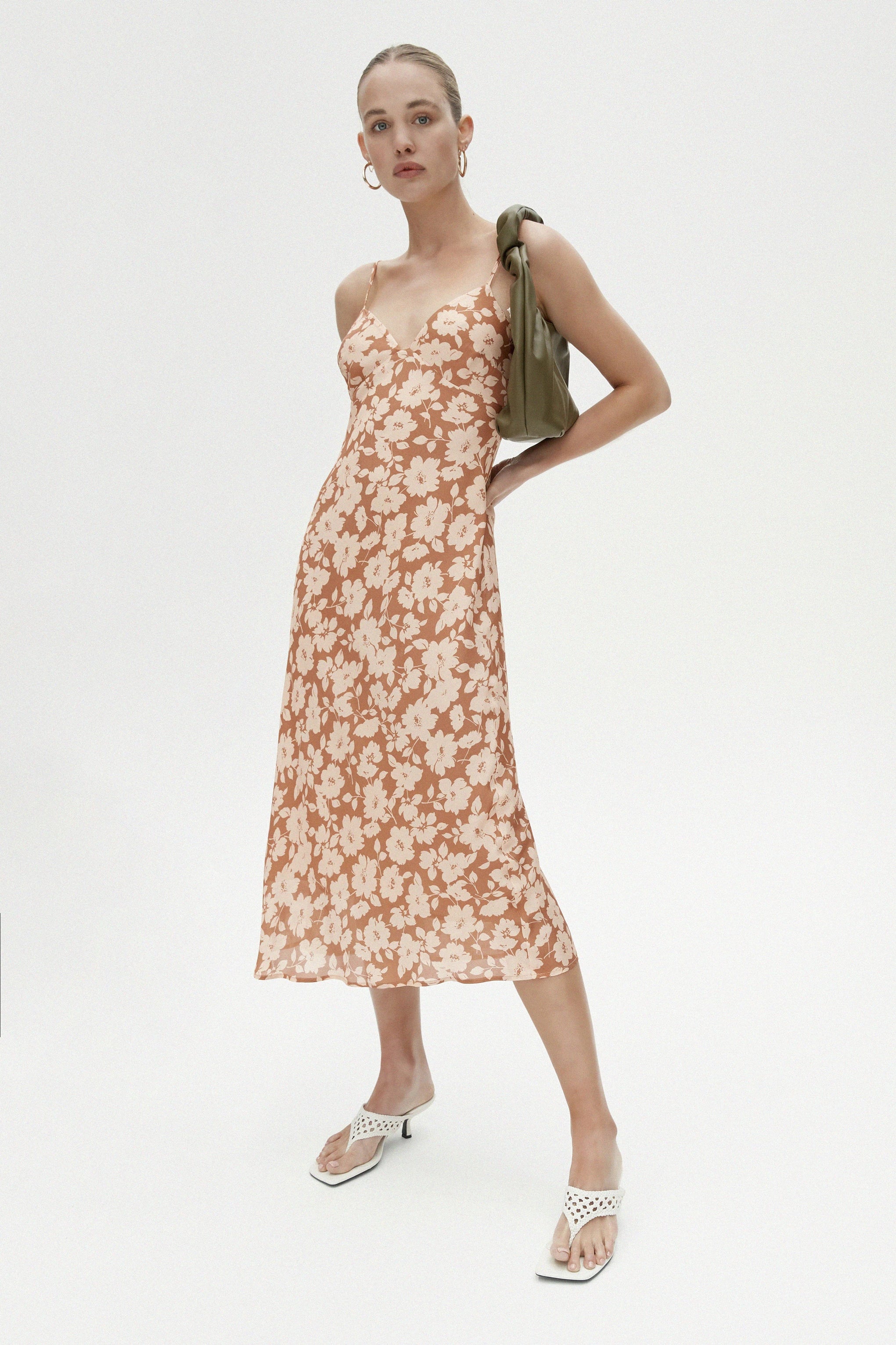 Dina Dress - Mocha Floral by Ownley | 25 South Boutiques