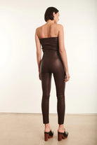 Ankle Leather Legging - Dark Chocolate by SPRWMN — view 3