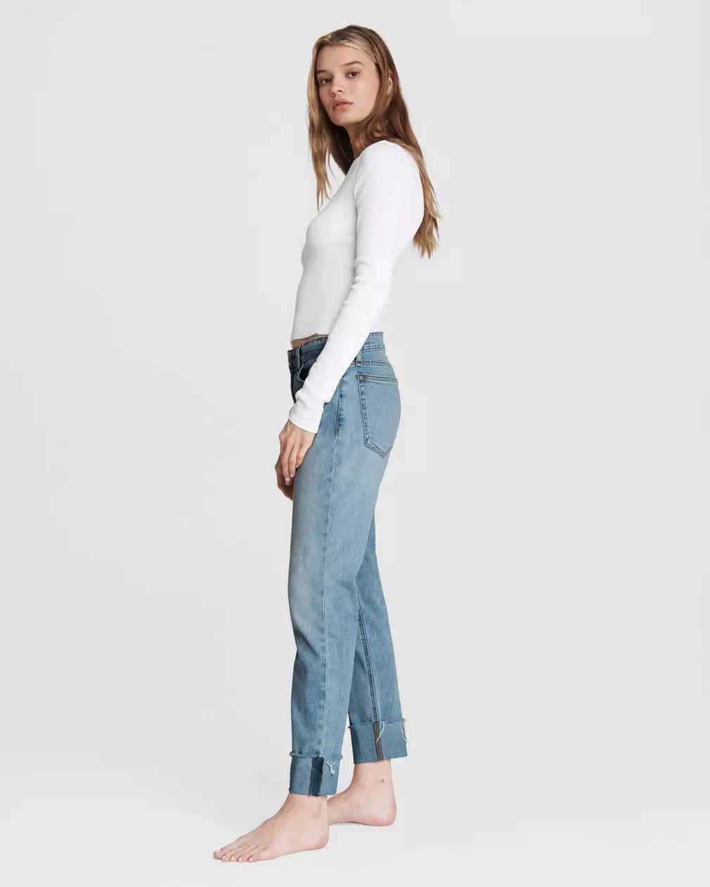 Dre Low-Rise Boyfriend - Tulip by Rag & Bone — view 3