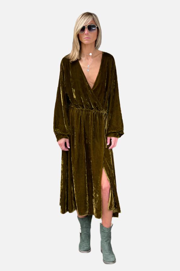 Velvet Dress - Olive by Tandem | 25 South Boutiques