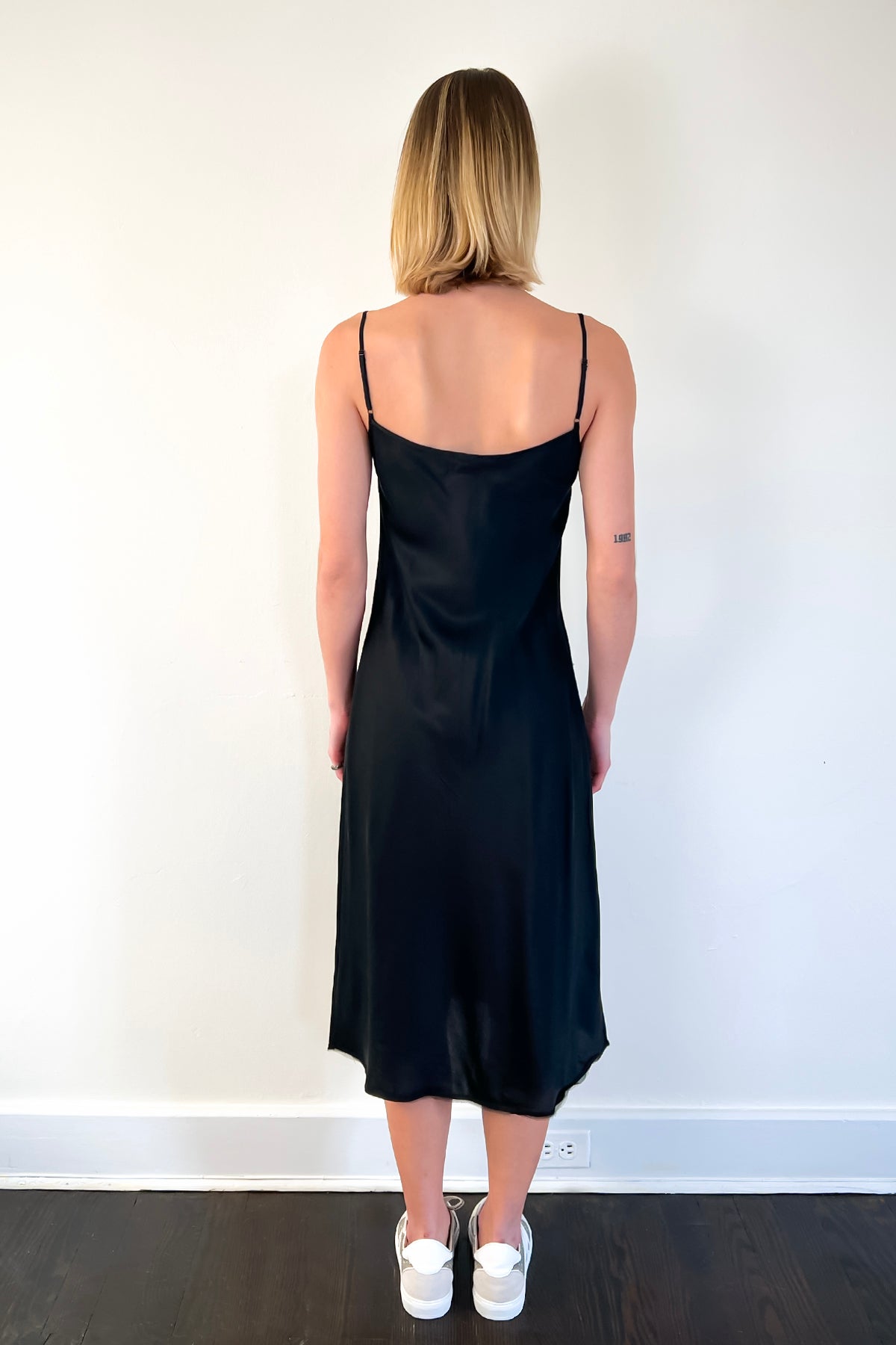 Classic Slip Dress - Black by Brazeau Tricot — alternate view