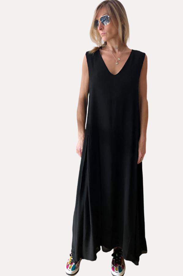 V Neck Dress - Black by Transit Par-Such | 25 South Boutiques