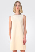 Boat Neck Cotton Blend Dress - Sugar by Circolo — alternate view