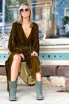Velvet Dress - Olive by Tandem — alternate view