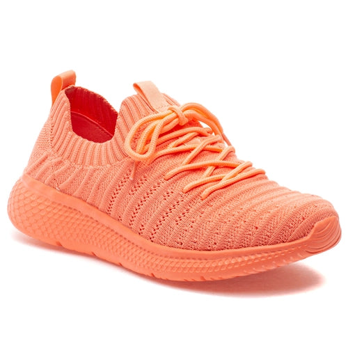 Dyann Knit Sneakers - Orange Knit by J/Slides — alternate view