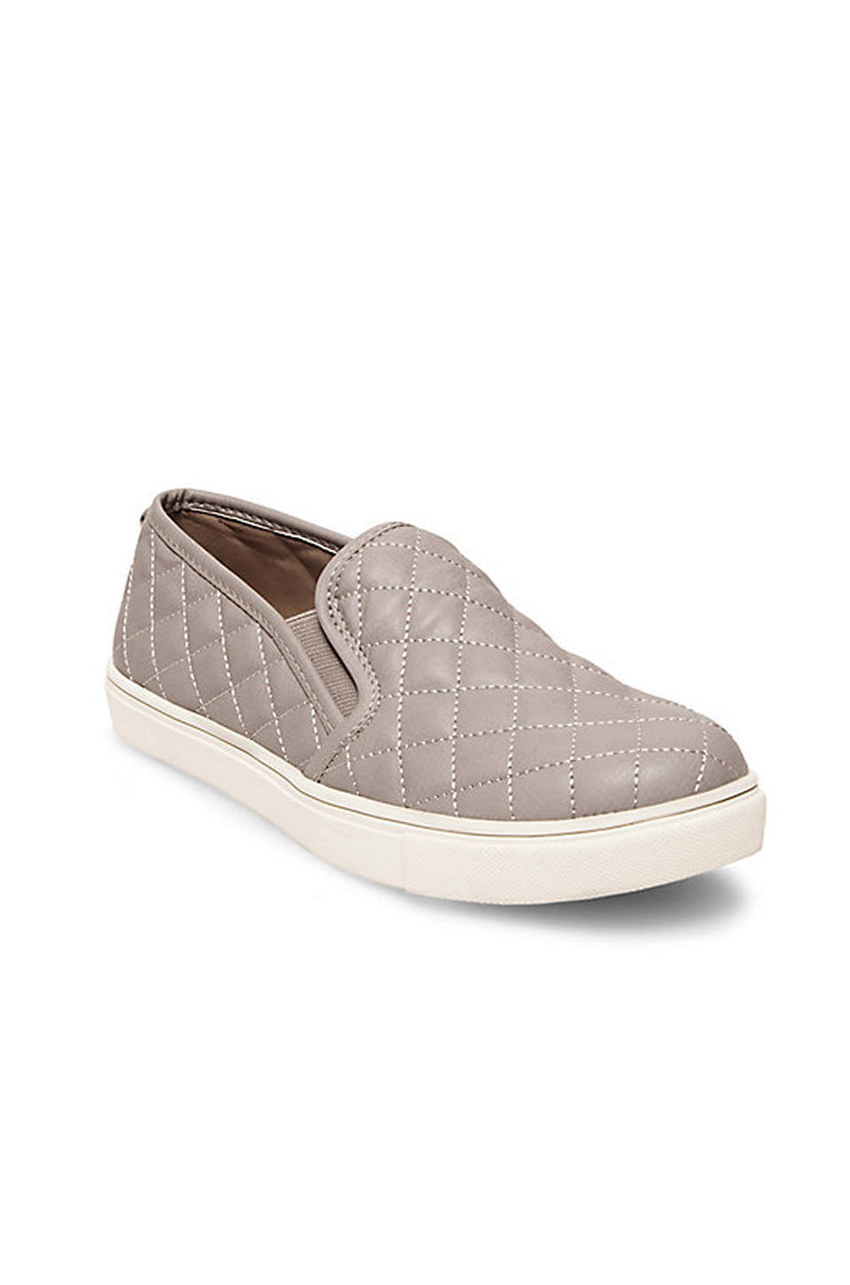 Ecentrcq Neutral Quilted Slip Sneaker - Grey by Steve Madden — alternate view