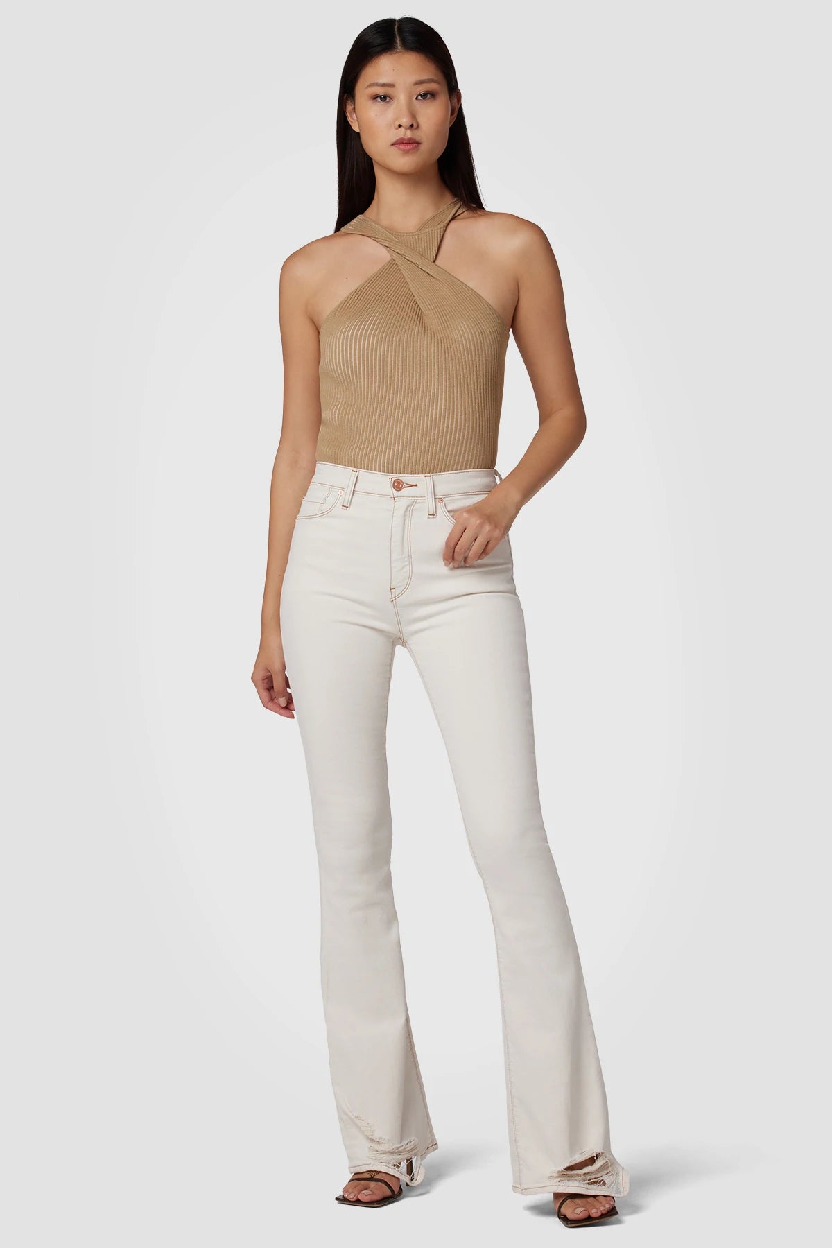 Holly High Rise Flare Jean - Soft Ecru by Hudson | 25 South Boutiques