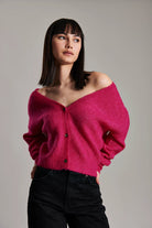 Eden Cardigan - Carmine Pink by Line | 25 South Boutiques