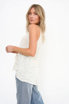 Cassie Ruched Tank - Egret by Project Social T — view 4