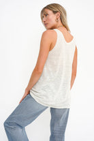 Cassie Ruched Tank - Egret by Project Social T — alternate view