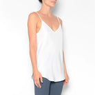 Henrietta Silk Camisole - White by Elaine Kim — alternate view