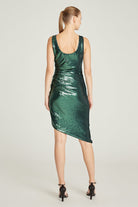 Rollin Sequin Dress - Emerald by Halston — alternate view