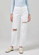 Emery Crop Relaxed Straight - Marscapone by Citizens of Humanity — view 4