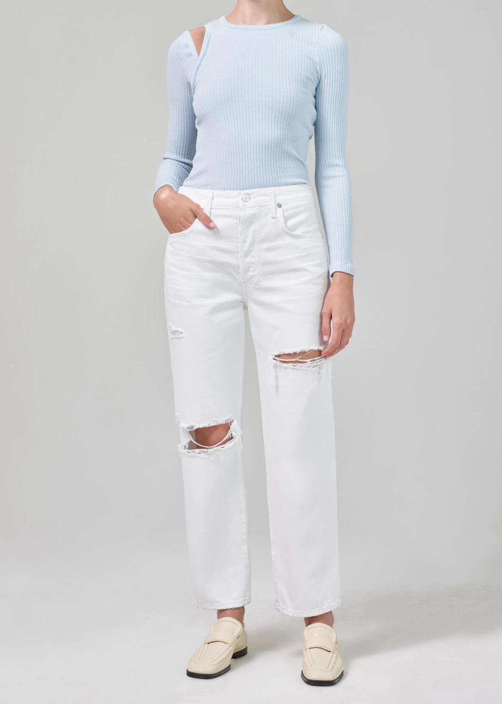 Emery Crop Relaxed Straight - Marscapone by Citizens of Humanity | 25 South Boutiques
