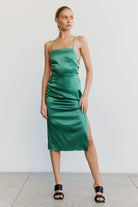 Loose Ends Midi Dress - Emerald by Third Form | 25 South Boutiques