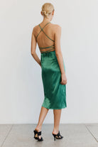 Loose Ends Midi Dress - Emerald by Third Form — view 3
