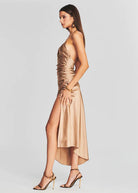 Emma Silk Dress - Natural by SER.O.YA — view 4
