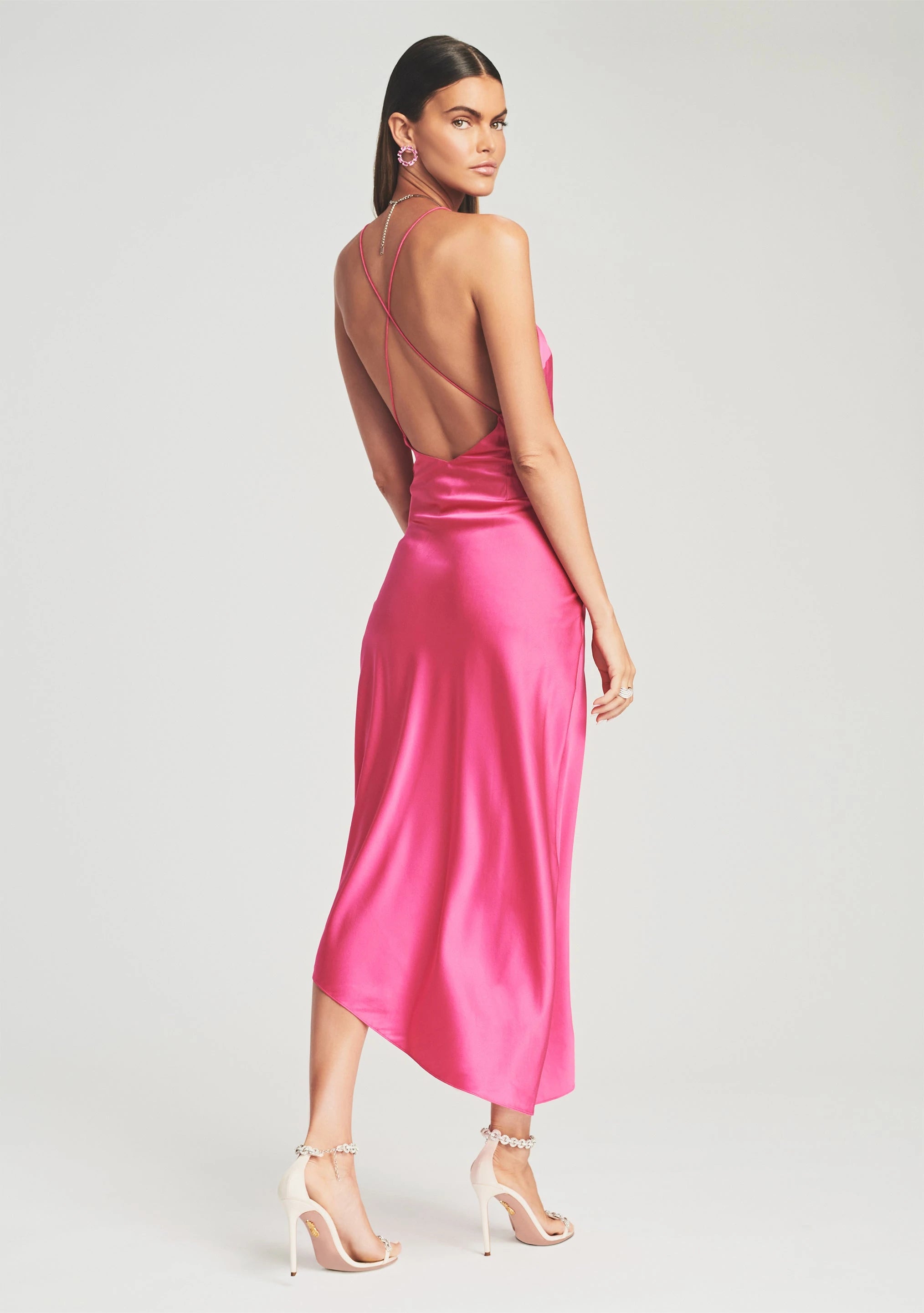 Emma Silk Dress - Fuschia Purple by SER.O.YA — alternate view