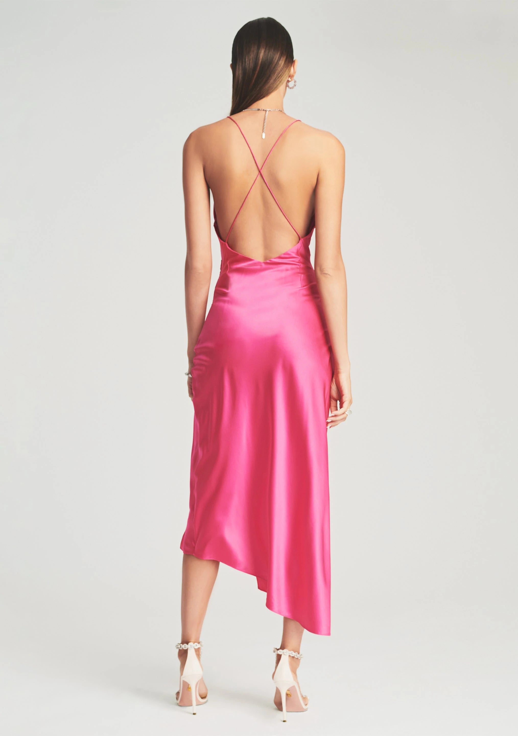 Emma Silk Dress - Fuschia Purple by SER.O.YA — view 5