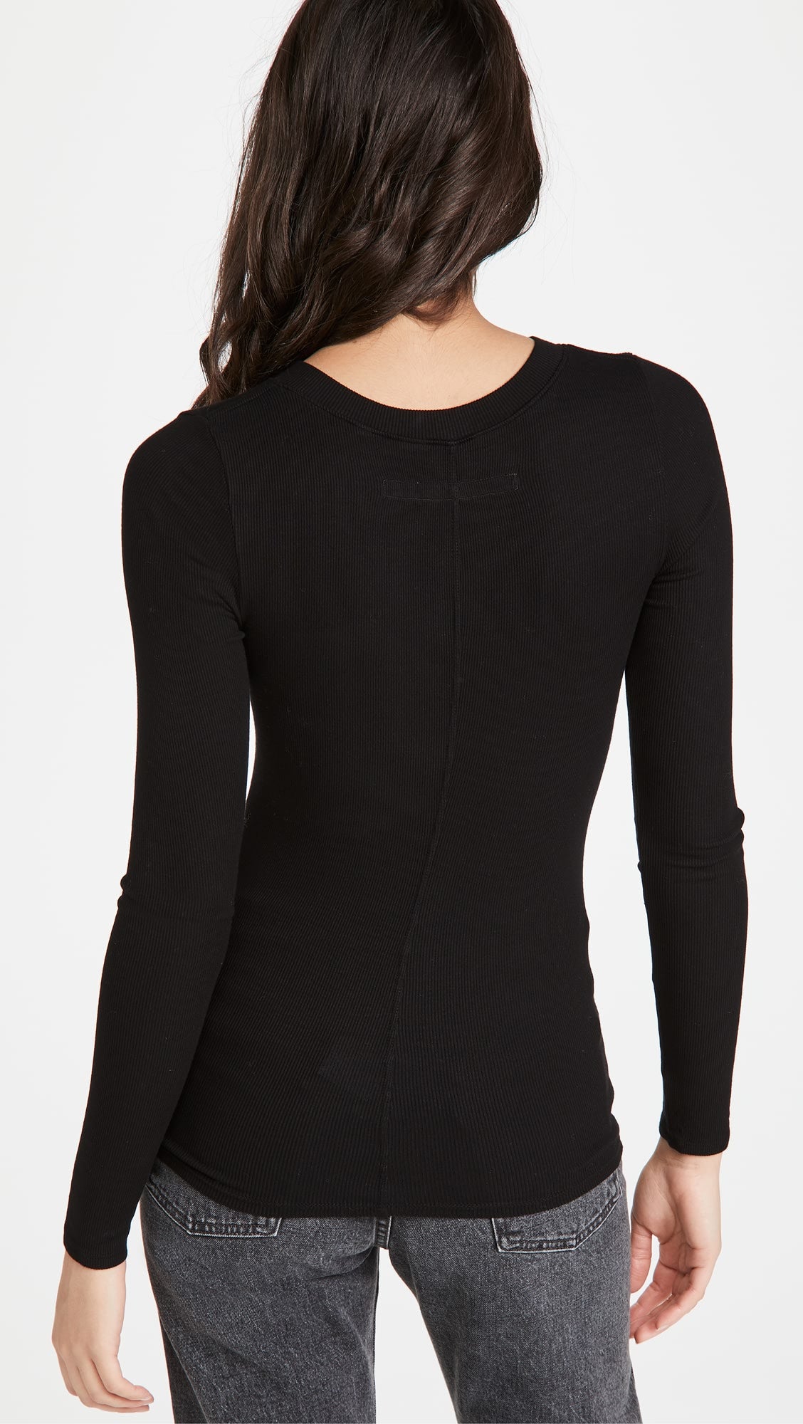 Silk Rib Fitted Cardigan - Black by Enza Costa — view 5