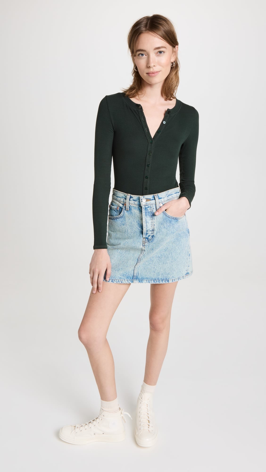 Silk Rib Fitted Cardigan - Dark Cedar by Enza Costa — view 5