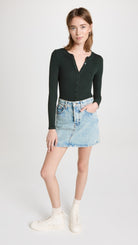 Silk Rib Fitted Cardigan - Dark Cedar by Enza Costa — view 5