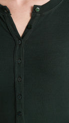 Silk Rib Fitted Cardigan - Dark Cedar by Enza Costa — view 6