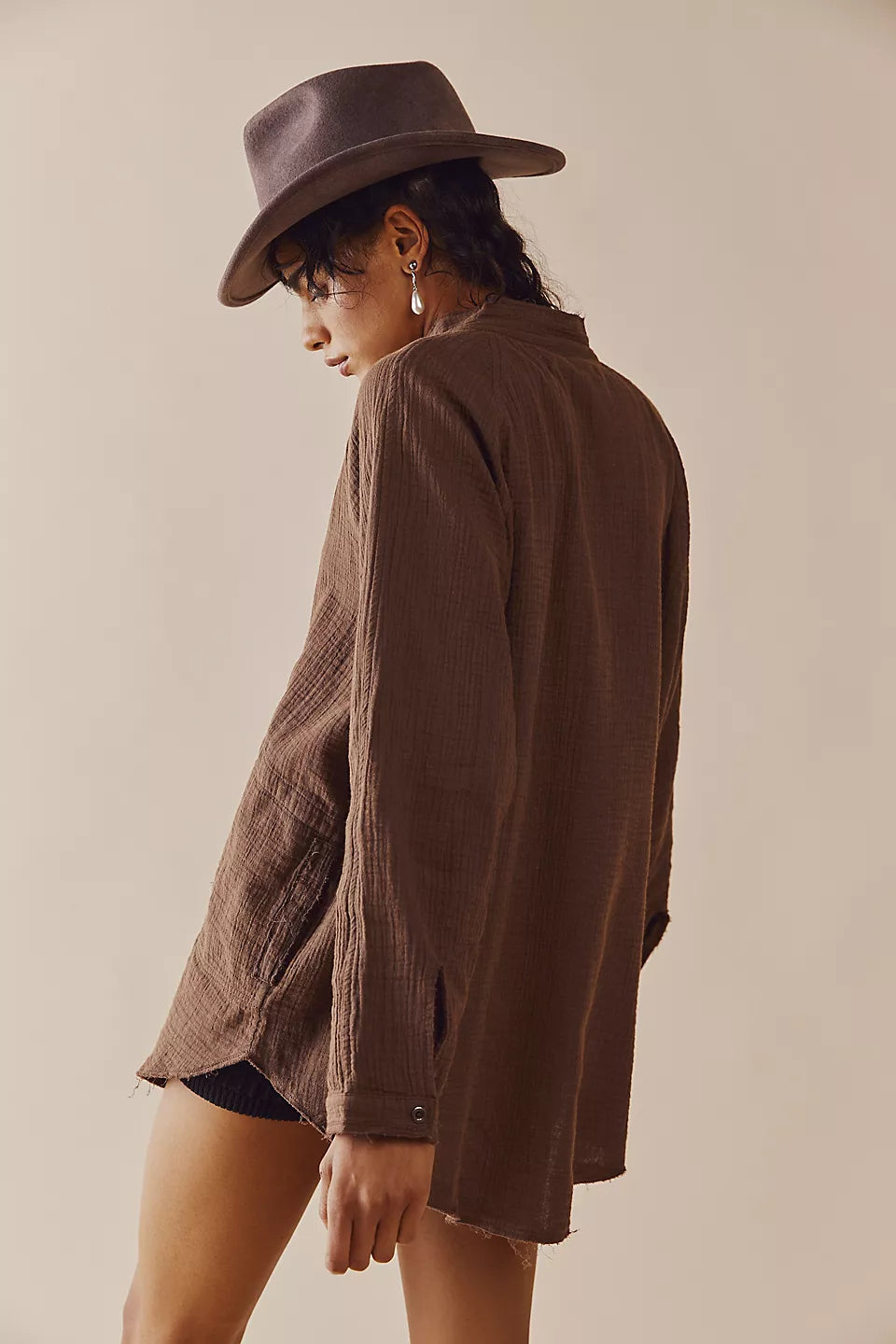 Summer Daydream Button Down - Espresso Martini by Free People — alternate view