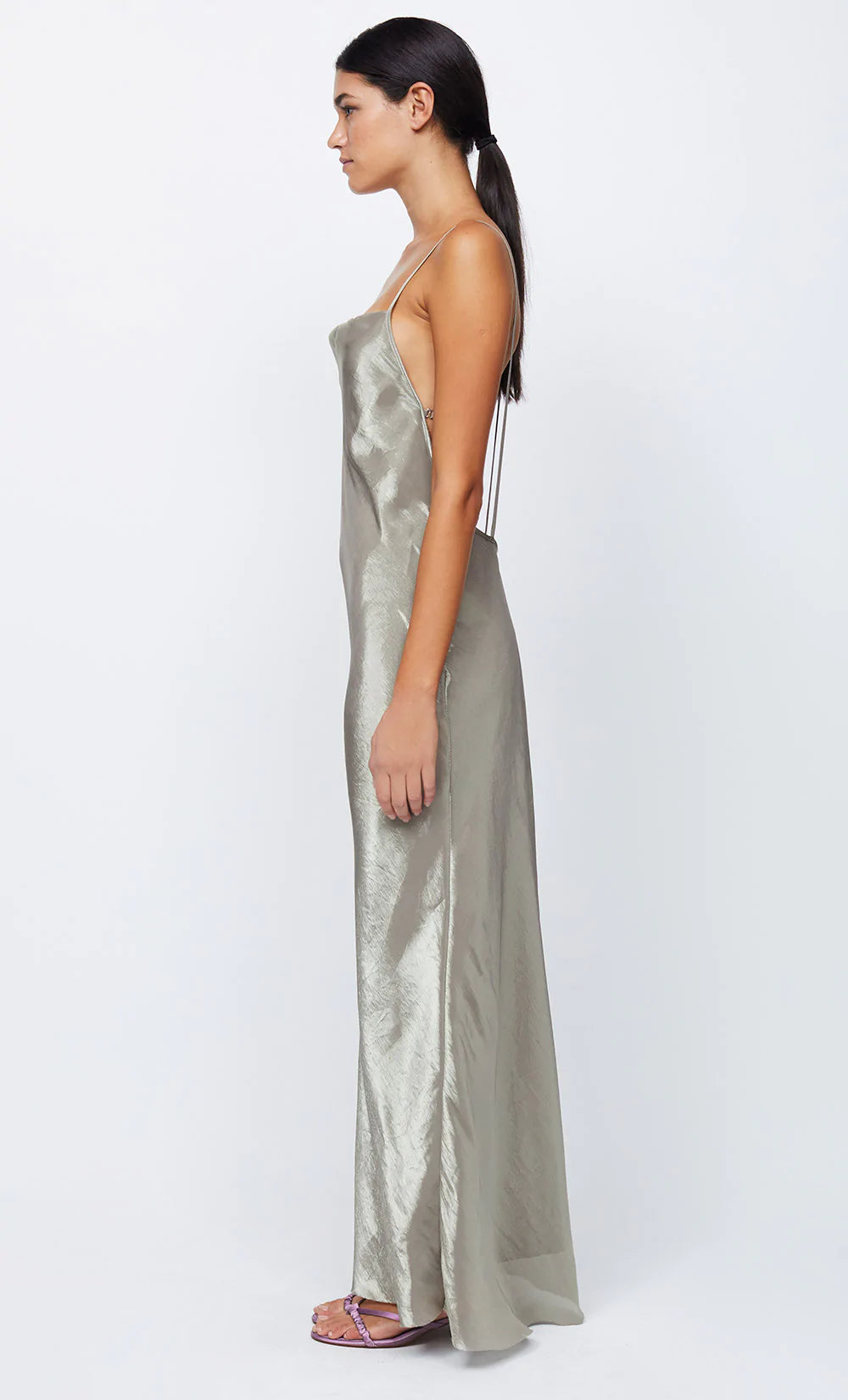 Fleur Maxi Dress - Iridescent Silver by Bec & Bridge — view 3