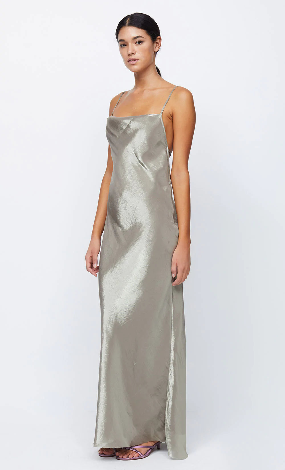Fleur Maxi Dress - Iridescent Silver by Bec & Bridge — view 4