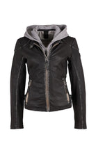 Finja Hooded Leather Jacket - Graphite by Mauritius | 25 South Boutiques