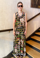 Skirt - Black Gold Floral by Beate Heymann — alternate view