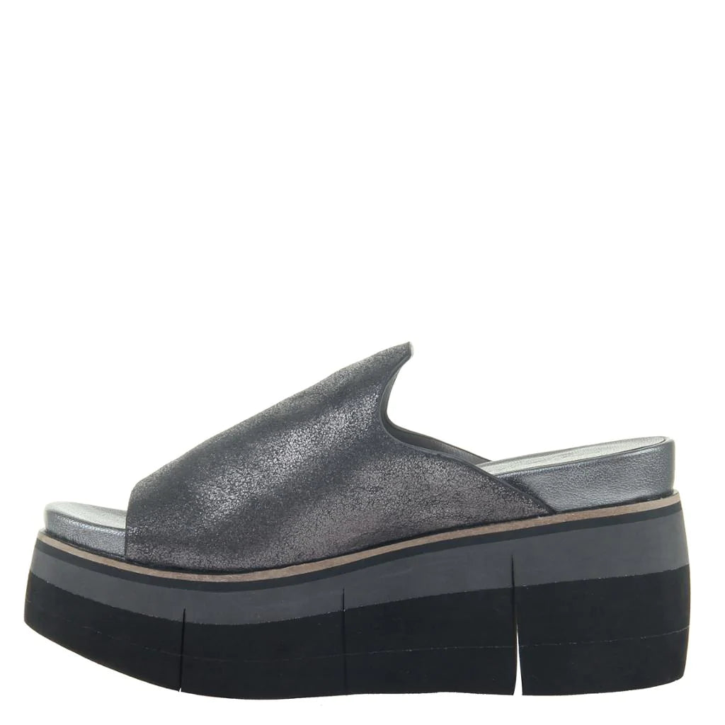 Flow Platform Sandal - Pewter by Naked Feet — view 3