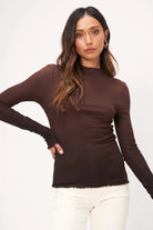 Northside Ombre Long Sleeve - French Roast by Project Social T | 25 South Boutiques