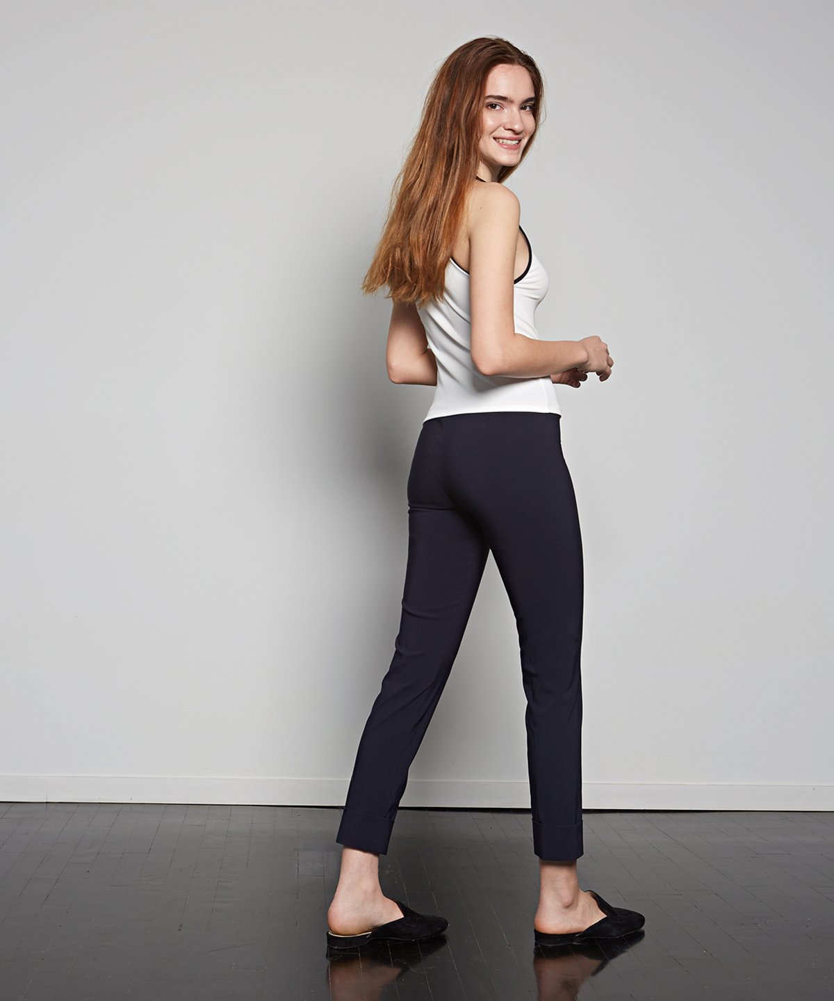 Franco Cuffed Pants - Navy by Avenue Montaigne — alternate view