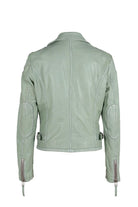 Sofia Leather Jacket - Frosty Green by Mauritius — view 6