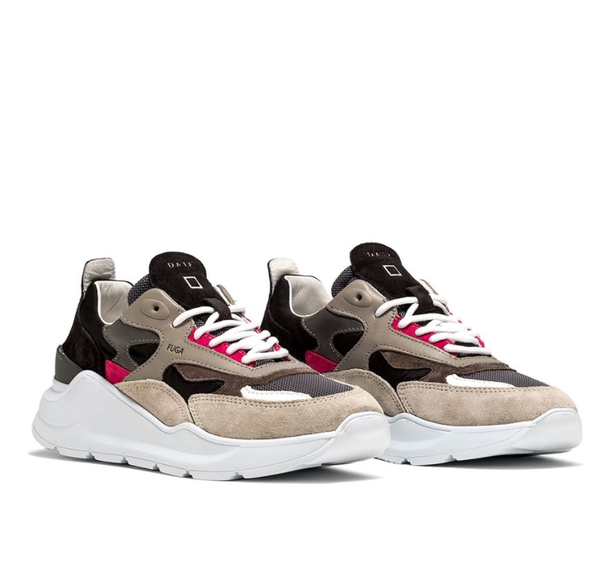 Fuga Nylon Sneakers - Black Beige Grey by D.A.T.E. — alternate view