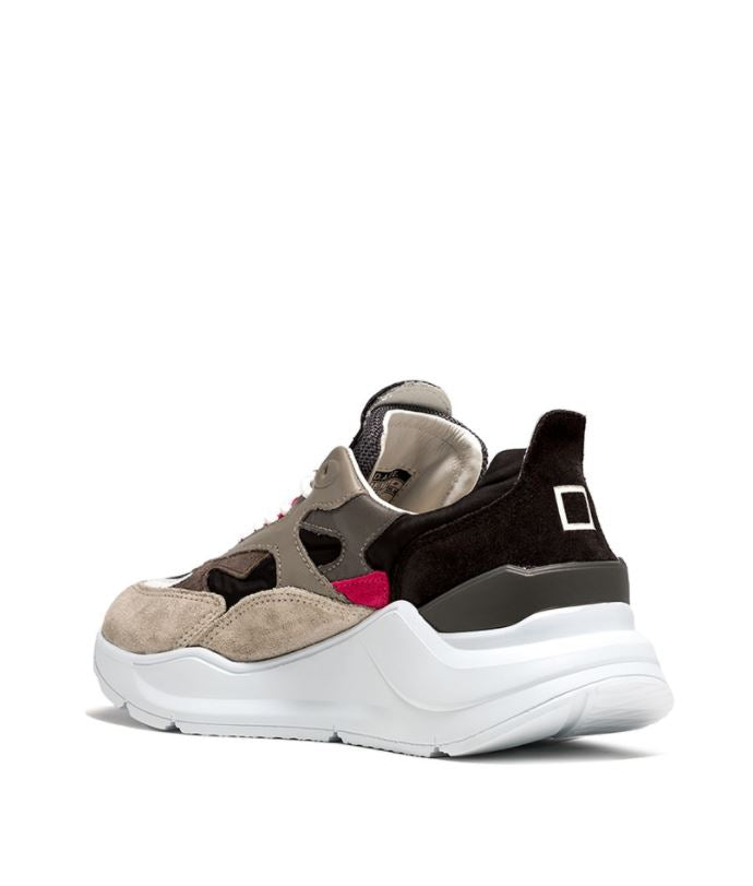 Fuga Nylon Sneakers - Black Beige Grey by D.A.T.E. — view 4