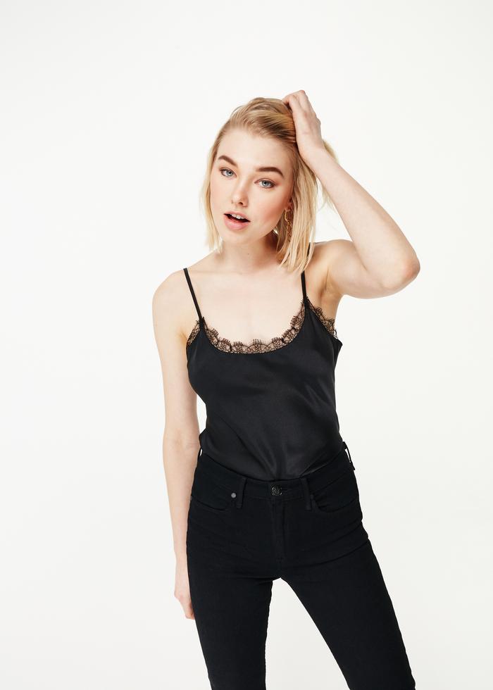 The Fynn Camisole - Black by Cami NYC — view 4