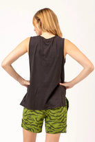 Minerva Gauze Tank - Black by XCVI — view 3