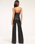 Gavin Sequin Wide Leg Pant - Black by Ramy Brook — view 4