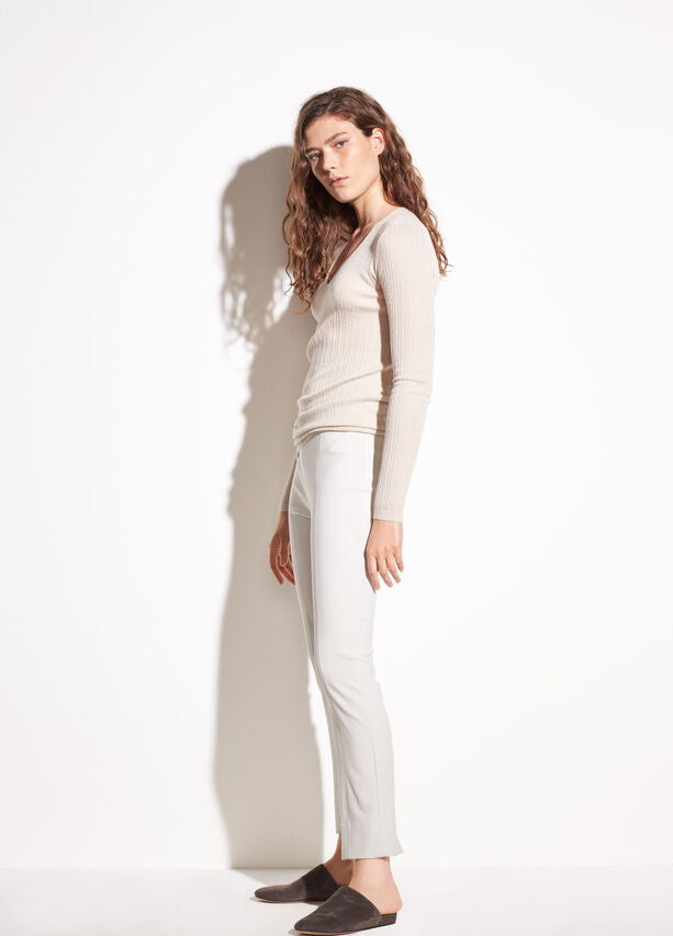 Stitch Front Seam Ponte Legging - Gesso by Vince — view 4
