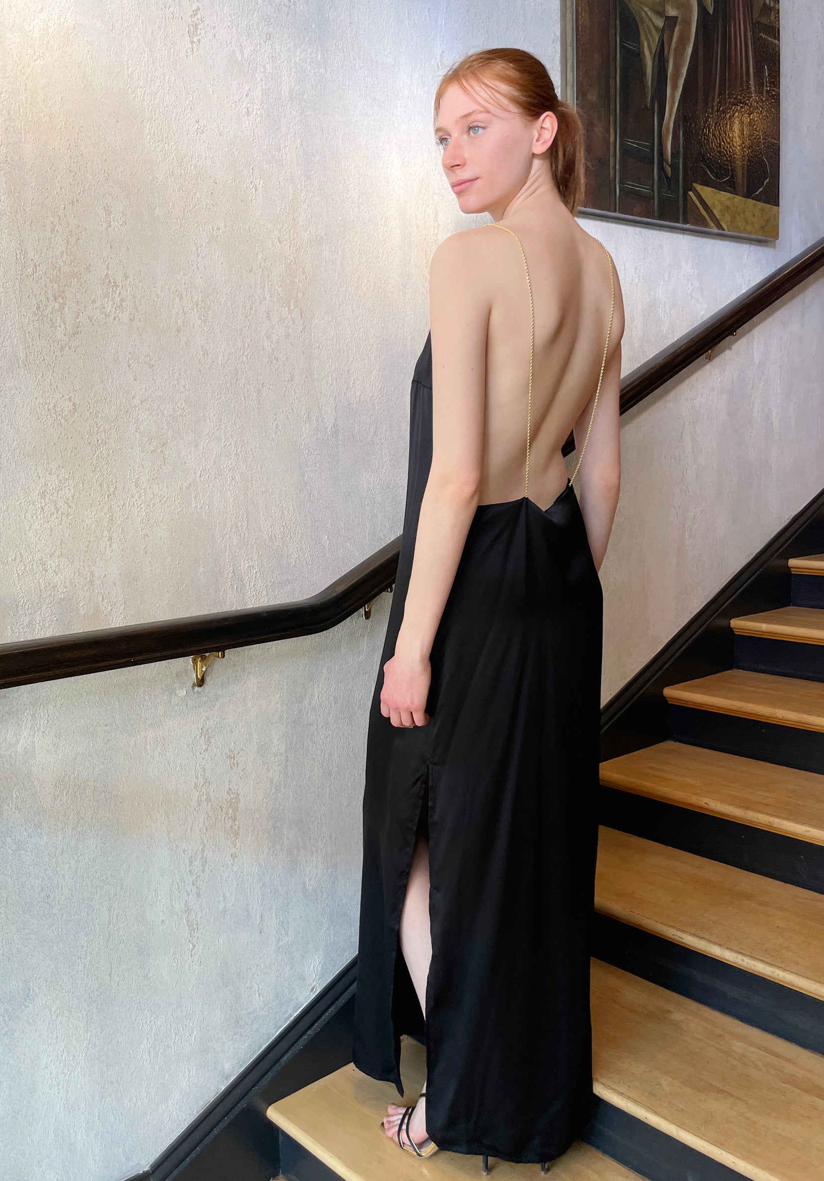Glam Open Back Maxi Dress - Black by Magali Pascal — view 5
