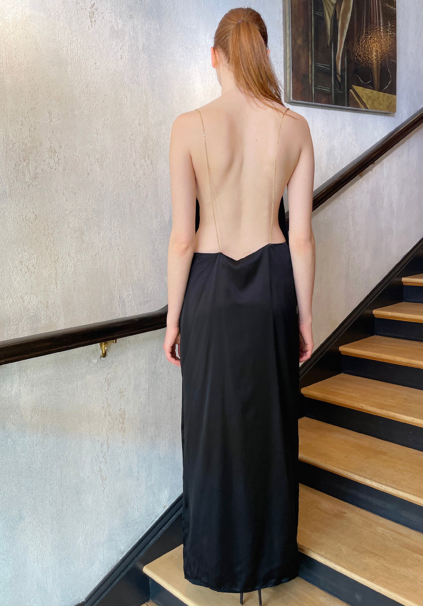 Glam Open Back Maxi Dress - Black by Magali Pascal — view 7