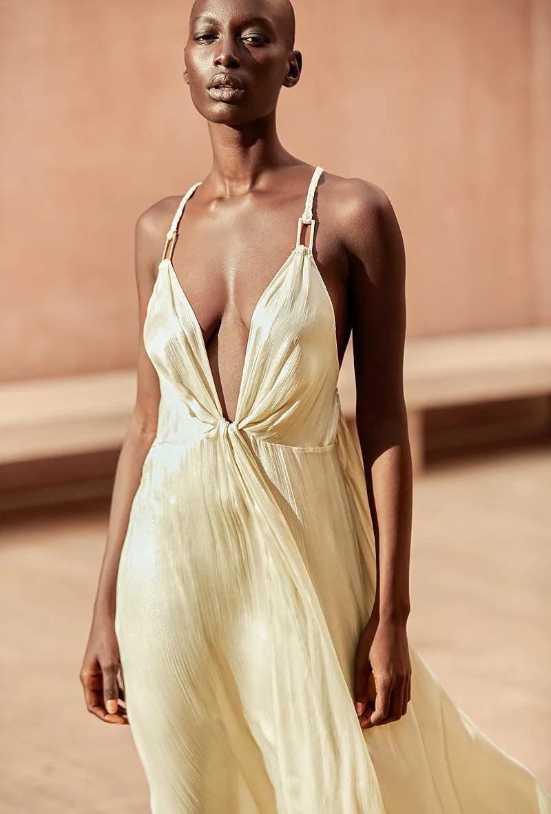 Glamour Dress - Platinum by Mes Demoiselles — view 3