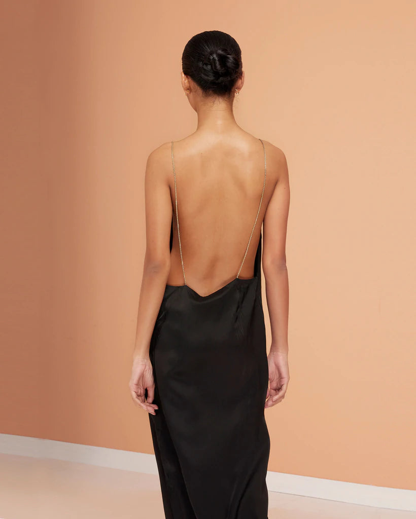 Glam Open Back Maxi Dress - Black by Magali Pascal — alternate view