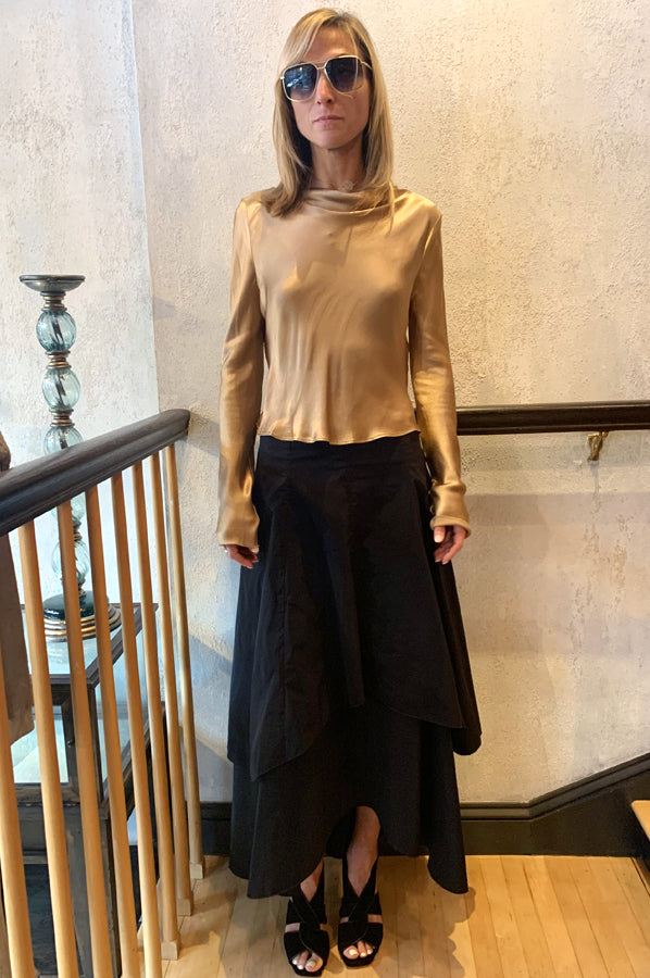 Hi Low Skirt - Black by Matt Hildur | 25 South Boutiques